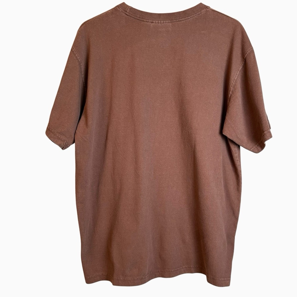 Vintage Route 66 T-Shirt Men's Large horizontal chest seam (Yoke Detail) Brown - Picture 2 of 5